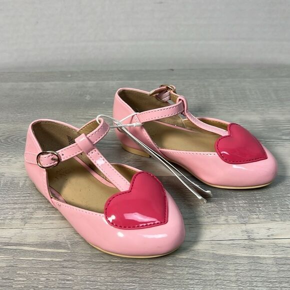 Janie and Jack 100048235 Heart T-Strap Ballet Flat NWT - Picture 2 of 11